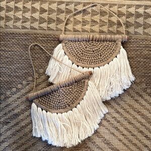 Handcrafted Boho Wall Hanging Decor - pair of 2